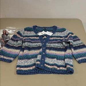 H. Jill Multicolor Striped Cardigan NWT Women’s Size Small